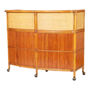 Bamboo and Grasscloth Bar