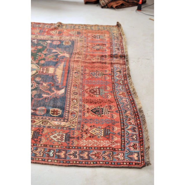 Antique European Sized Kalleh Kurdish Tribal Rug 7 x 12.7 For Sale In Milwaukee - Image 6 of 13