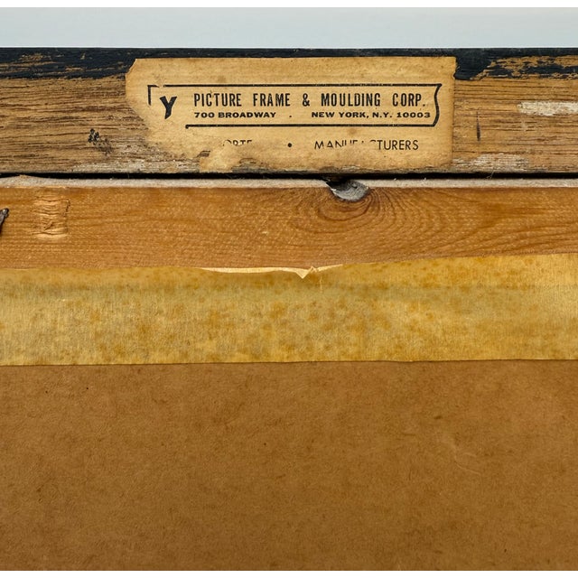 C. 1973, "Amos", Color Lithograph in Vintage Frame, Expressionist, Artist Reuven Rubin For Sale - Image 9 of 11