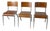 Small Mid-Century Stacking Dining Chairs from James Leonard, 1950s, Set of 3 For Sale