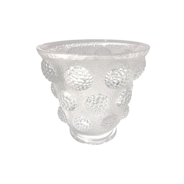 Stunning Verlys "Les Cabochons" French Art Deco Vase Early 20th Century Lalique-Style For Sale - Image 15 of 18