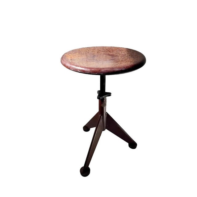 Industrial Workshop Stool from Ab Odelberg & Olson, Sweden, 1930s For Sale - Image 11 of 11