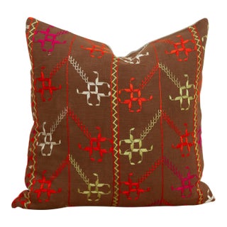 Patiala Wonder, Antique Phulkari Pillow Cover For Sale