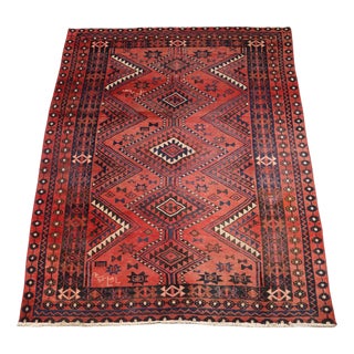 Antique Shiraz Rug in Heavy Knot Wool For Sale