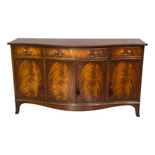 Mahogany Serpentine Sideboard, 1920s For Sale