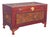 Antique Painted Oriental Carved Chest For Sale - Image 14 of 14