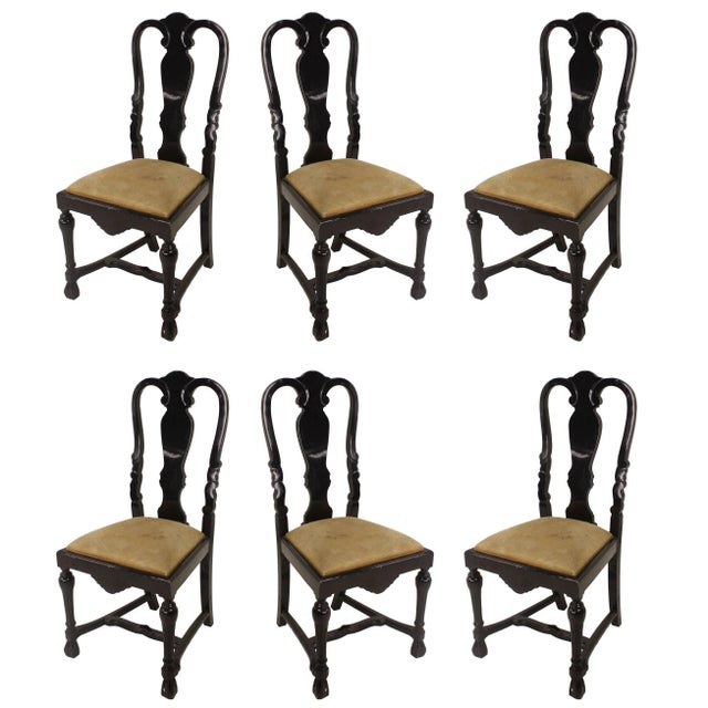 Antique Dutch Dining Chairs Set of 6 Chairish