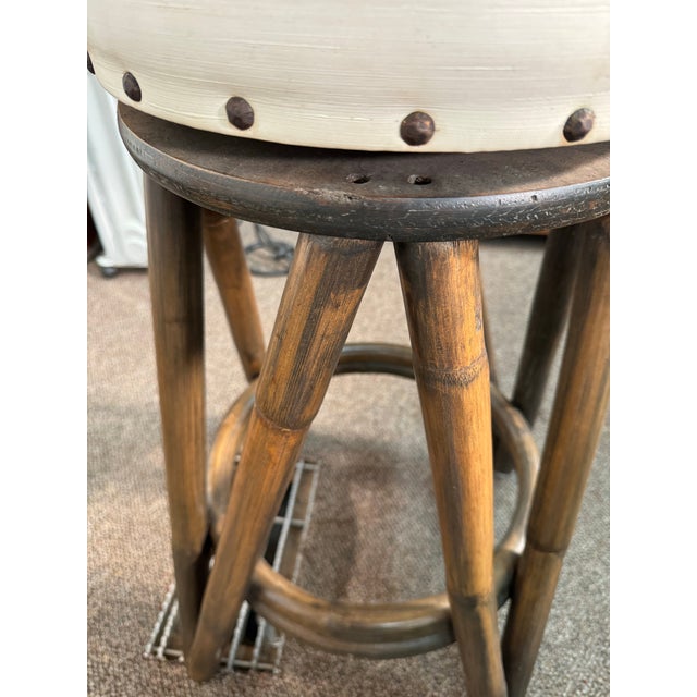 Mid 20th Century Mid Century Modern Bamboo Barstool For Sale - Image 11 of 12