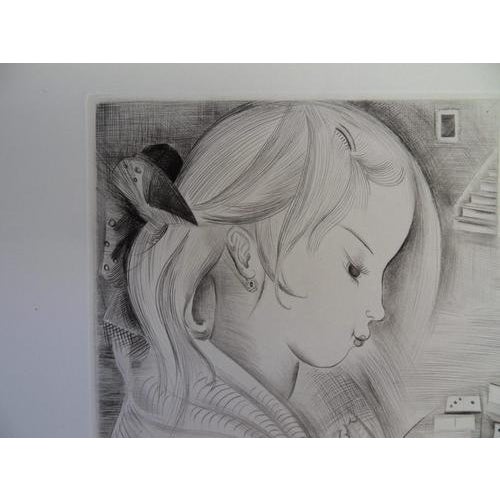 Mily Possoz, The Domino Player, Original Signed Engraving For Sale - Image 3 of 8