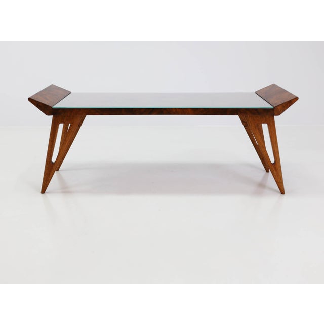 Italian Coffee Table in Walnut Burl by Silvio Cavatorta, 1950s For Sale - Image 4 of 12