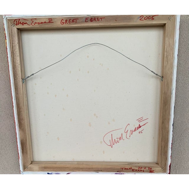 Contemporary “Great Egret” Oil Painting 2005 For Sale - Image 10 of 12