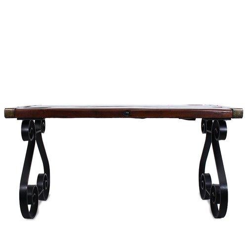 Rustic Door Console Table With Wrought Iron Legs Chairish