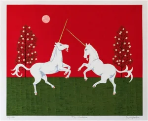 Mark Sabin the Unicorn Hand Signed Numbered Screenprint