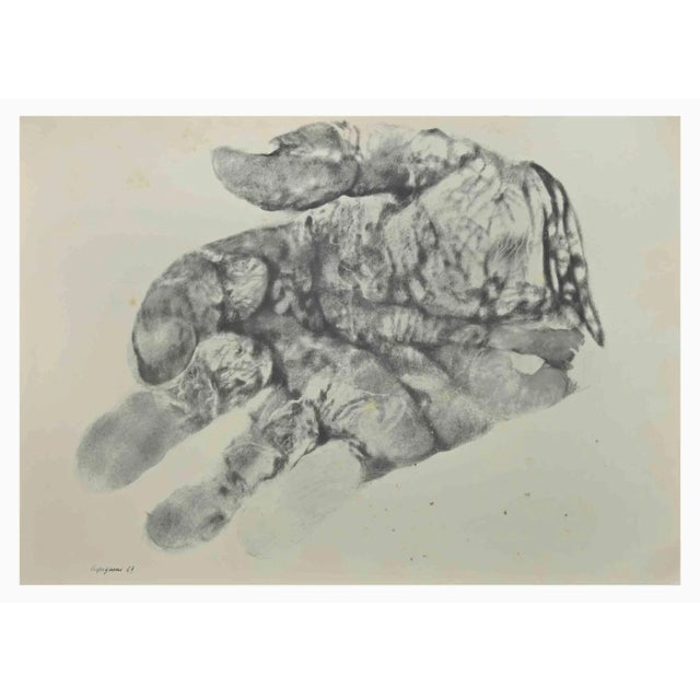 Modern Renzo Vespignani, The Hand, Phototype Print, 1960s For Sale - Image 3 of 3