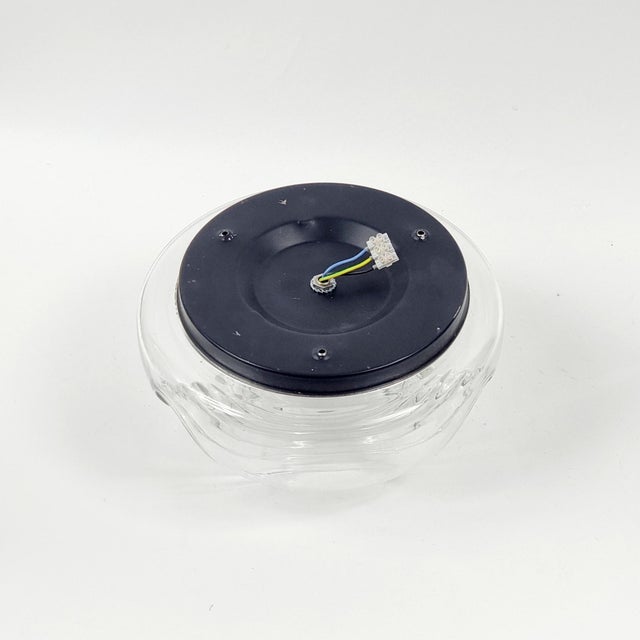 Mid-Century Modern Space Age Glass Wave Flush Mounts by Koch & Lowy for Peill & Putzler, Germany, 1970s, Set of 2 For Sale - Image 10 of 11