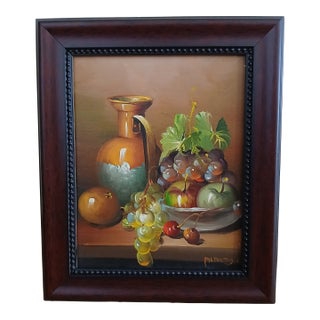 1990s Original Framed Oil Painting on a Board by Artist Alexander Nakonechny For Sale