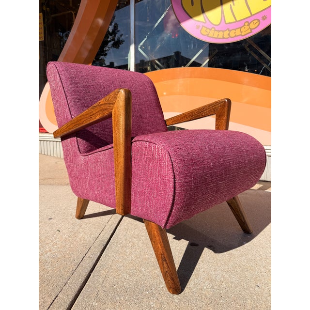 Fully Restored 1950's Mid-Century Modern Armchair For Sale - Image 12 of 17