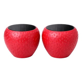 Strawberry Bedside Tables, Set of 2 For Sale