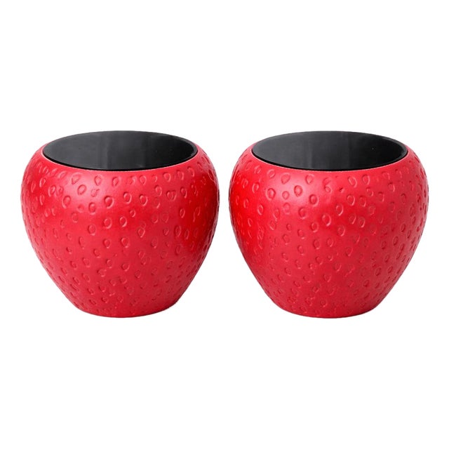 Strawberry Bedside Tables, Set of 2 For Sale