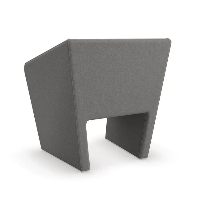 Modern Gray Tapered Modern Armchair For Sale - Image 3 of 6