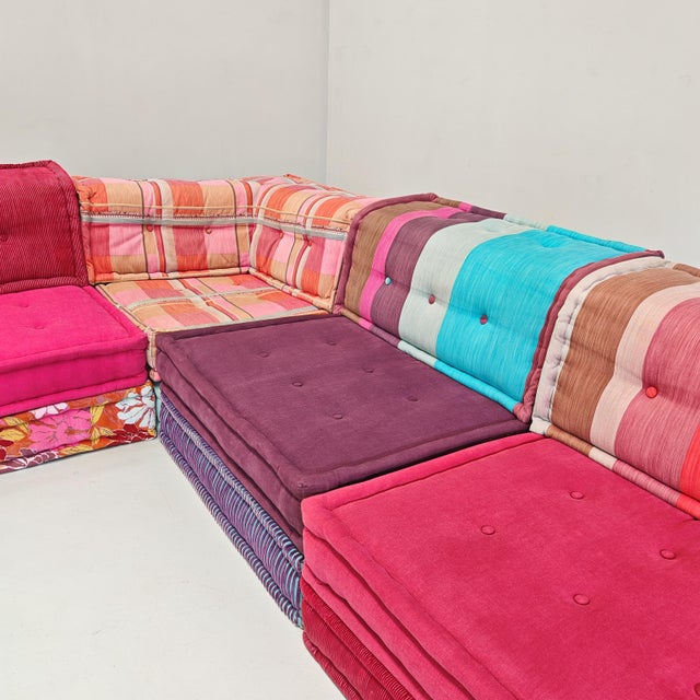 Mah Jong Red Four-Seater Modular Sofa by Missoni, H. Hopfer for Roche Bobois, 1990s, Set of 4 For Sale - Image 10 of 18