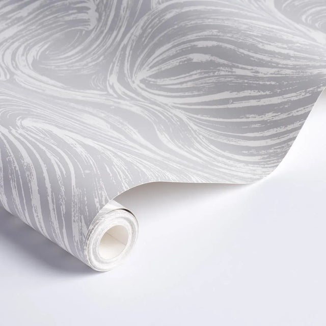 Schumacher Schumacher Shio Wallpaper in Grey For Sale - Image 4 of 4