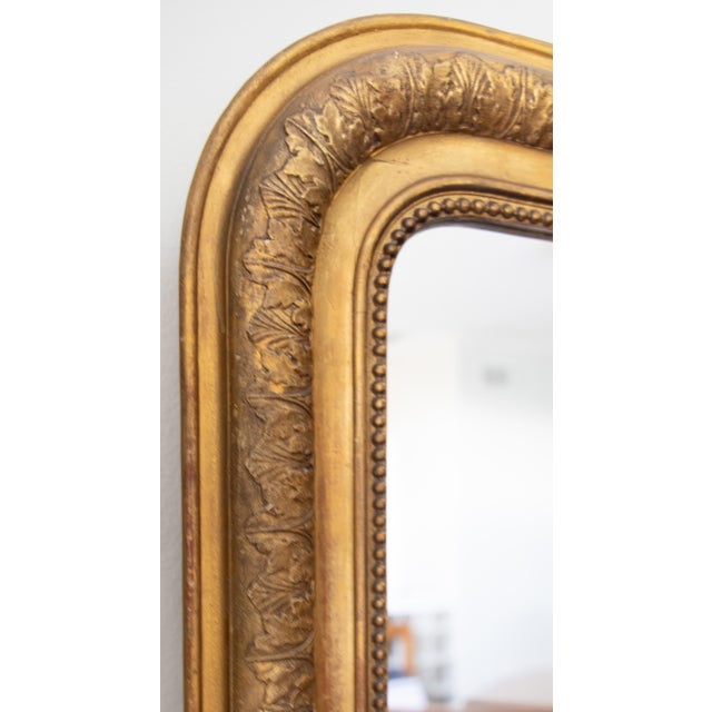 Louis Philippe 19th Century French Louis Philippe Giltwood Acanthus Leaf Mirror For Sale - Image 4 of 10