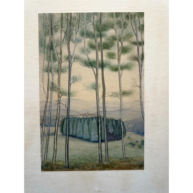 Beige Friedrich Wilhelm Bogler, Trees Knüll, 1920s, Watercolor For Sale - Image 8 of 13