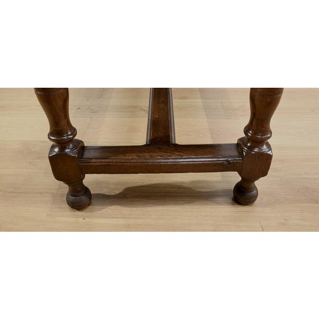 Louis XIV Style Oak Farm Table, Mid 19th Century For Sale - Image 11 of 18