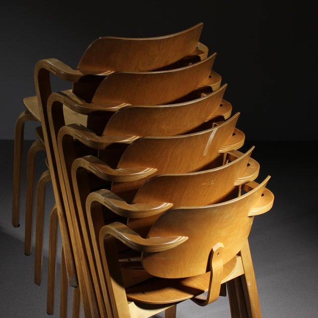 Vintage Aslak Armchairs by Ilmari Tapiovaara for Asko, 1960s, Set of 6 For Sale - Image 13 of 14