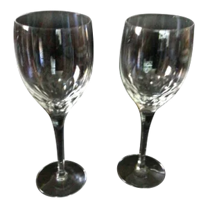 Vintage Orrefors Crystal Prelude Claret Wine Glasses-Set of 2