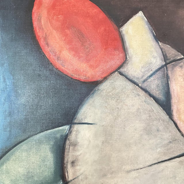 Metal Bayer, Abstract Geometric Composition, 1954, Oil For Sale - Image 7 of 12