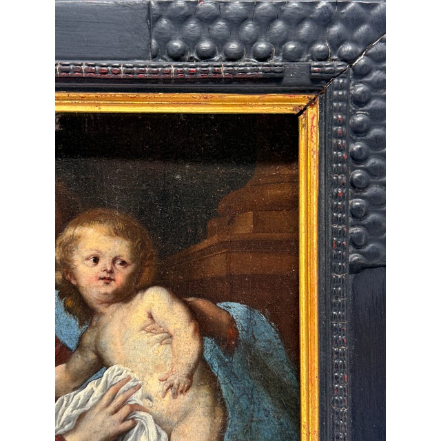 Madonna and Child, Attr. To the School of Anthony Van Dyck - 18th C or Earlier For Sale In Providence - Image 6 of 12