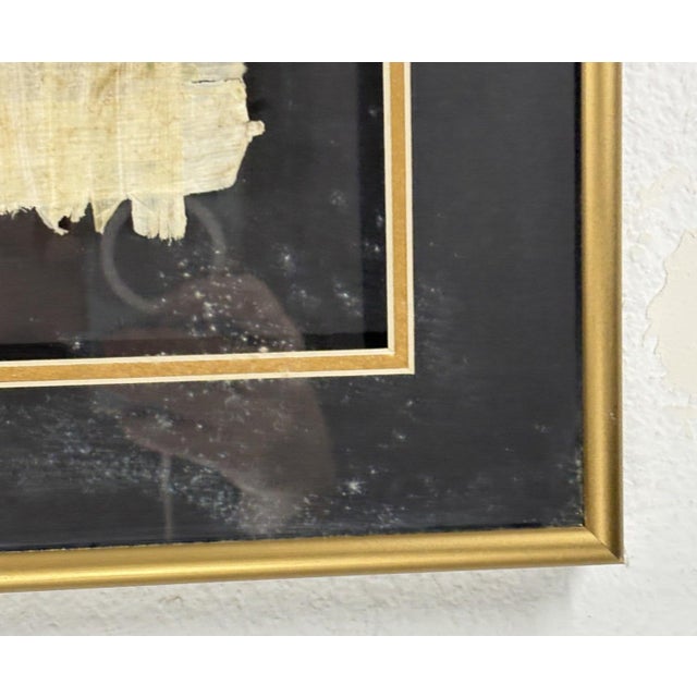 Textile Late 20th Century Exquisite Hand-Painted Papyrus by S. Gharib: The Coronation of Queen Nefertari For Sale - Image 7 of 8