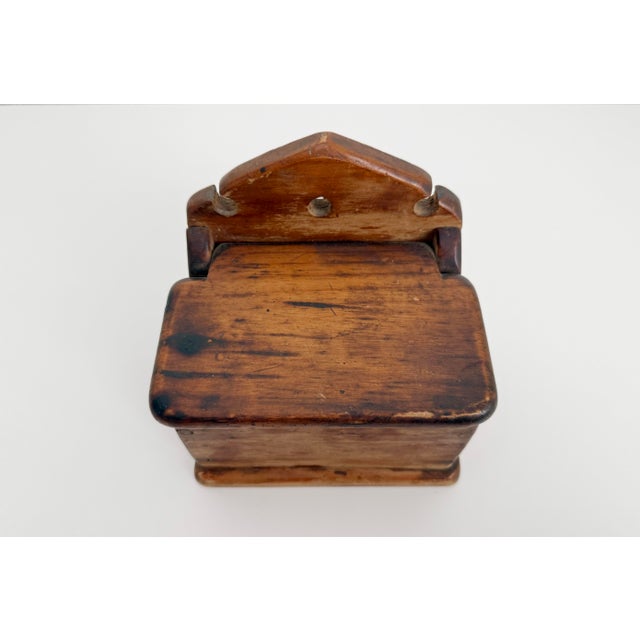 Rustic European Vintage Primitive Salt Box For Sale - Image 3 of 8