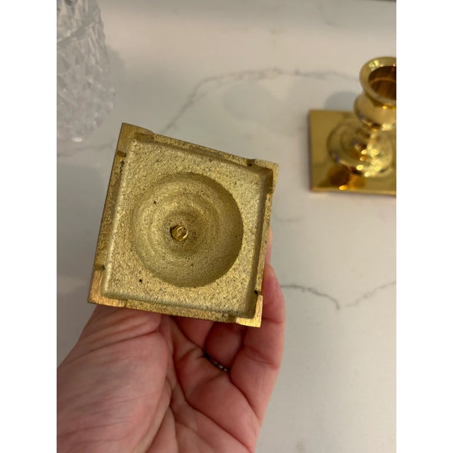 Late 20th Century Brass Candlestick Votives - A Pair For Sale In Chicago - Image 6 of 10