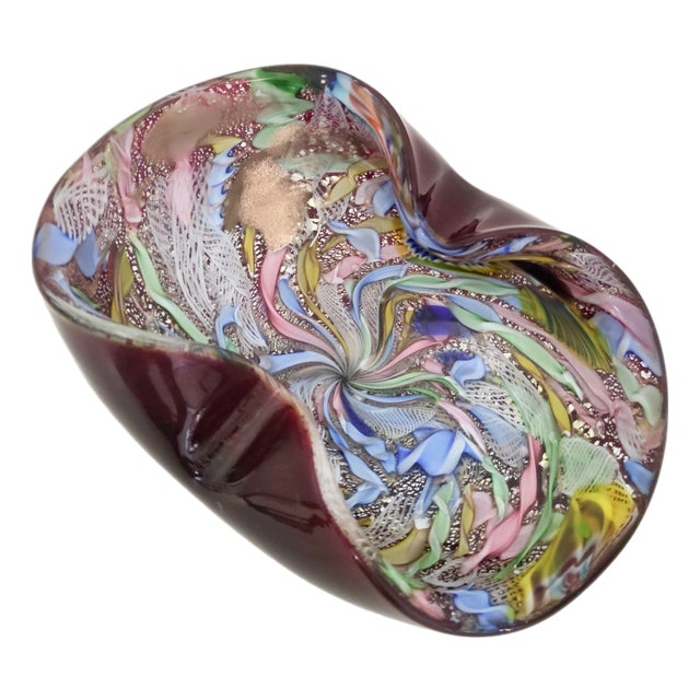Murano Glass Ashtray attributed to Giulio Radi for Avem, 1950s For Sale