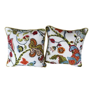 Arhaus Floral Paisley Double-Sided Accent Pillows For Sale