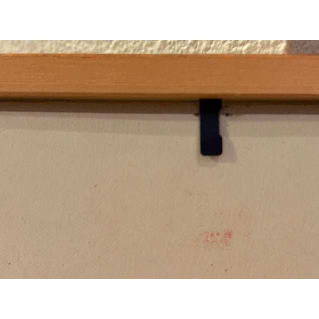 Vintage Greece 7 Embossed and Hand Painted Chairs Original Framed Art For Sale - Image 14 of 15