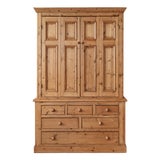 Large Rustic Pine Two-Piece Larder & Pantry Cabinet For Sale