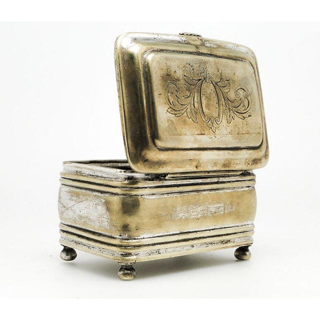 Metal Plated Brass Sugar Bowl from Henneberg Brothers, Warsaw, Poland, 19th Century For Sale - Image 7 of 9