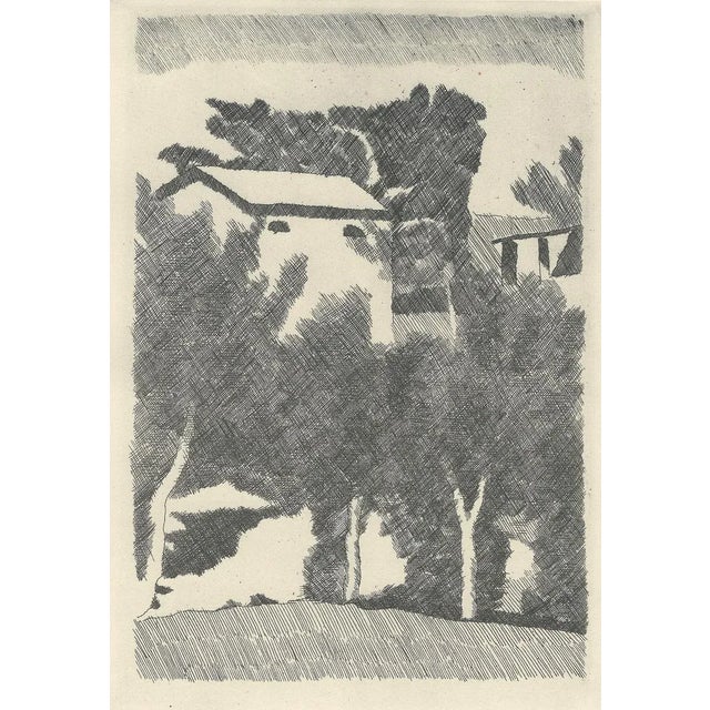 Morandi, Landscape with Three Trees, 1957, Lithograph For Sale - Image 3 of 7
