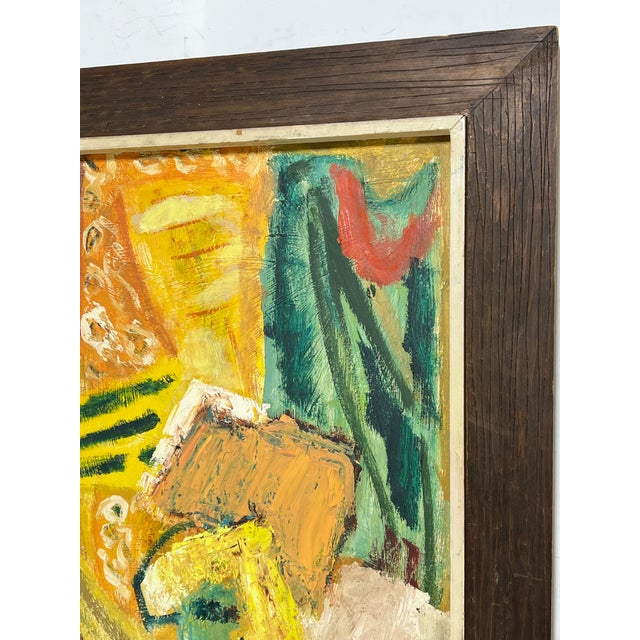 Mid-Century Modern D. 1957 Abstract Modernist Painting Signed Gert Fuhrman For Sale - Image 3 of 6