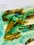 Rare Antique French Barbotine Majolica Turquoise Asparagus Serving Tray Platter Dish For Sale In Chicago - Image 6 of 11