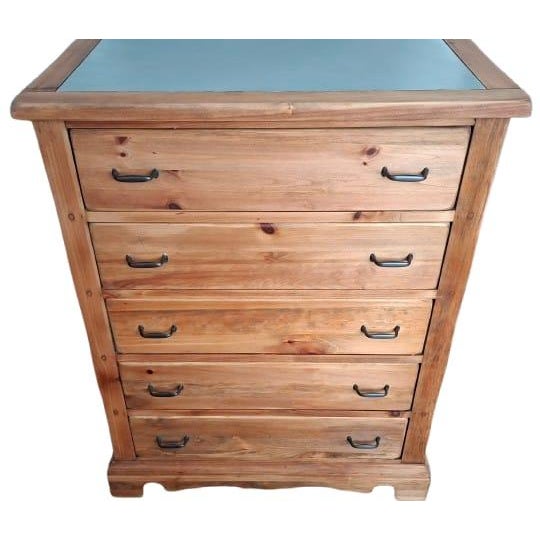 Chestnut Mid 20th Century Lea Industries Knotty Pine Chest of Drawers For Sale - Image 8 of 9