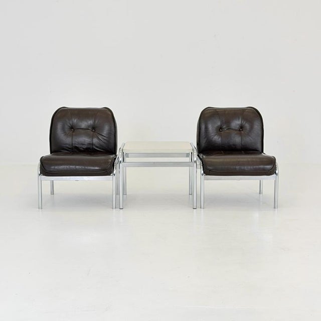 1 of 3 Mid-Century Girsberger Eurochair White Coffee Table, Swiss 1980s For Sale - Image 17 of 18