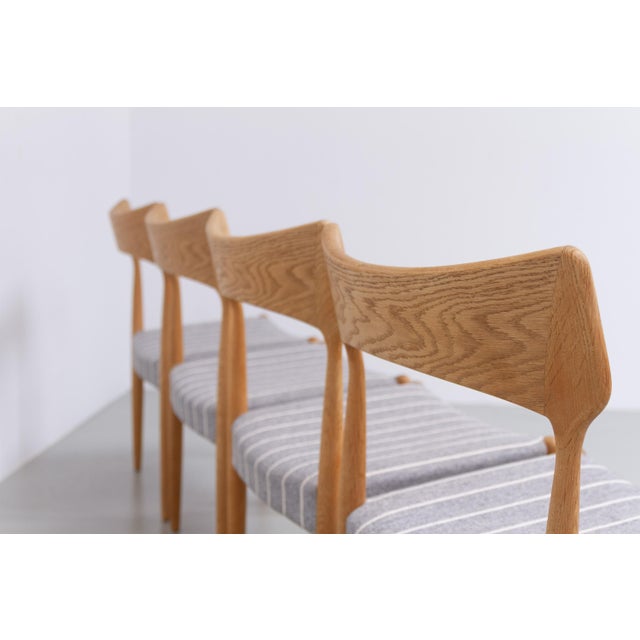 Danish Modern Oak Dining Chairs by Bernhard Pedersen & Son 1960s, Set of 4 For Sale - Image 17 of 18