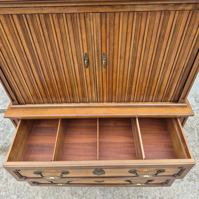 Mid 20th Century Henredon French Regency Gentleman’s Chest Tall Highboy Dresser For Sale - Image 9 of 15