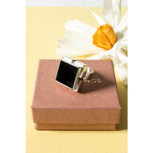 Silver and Onyx Ring by Helge Narsakka, 1963 For Sale - Image 3 of 7