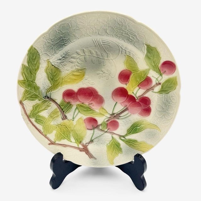 Mid-Century Verger Earthenware Dessert Plates from Saint Clément, 1960s, Set of 4 For Sale - Image 3 of 11
